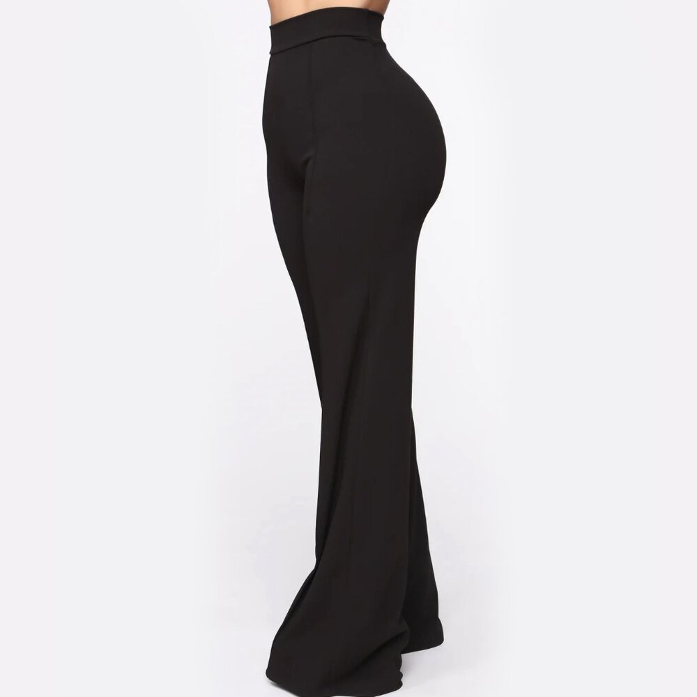 Fashion Nova Victoria High Waisted Dress Pants - Black - Picture 3 of 8
